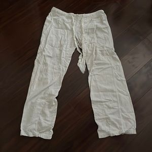 A&F Cream Sweat Pants 100% Cotton